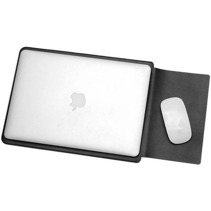 New Arrival Leather Sleeve Case For Macbook Pro 2016 & Macbook Air 13 Inch - Black Stock Terbatas