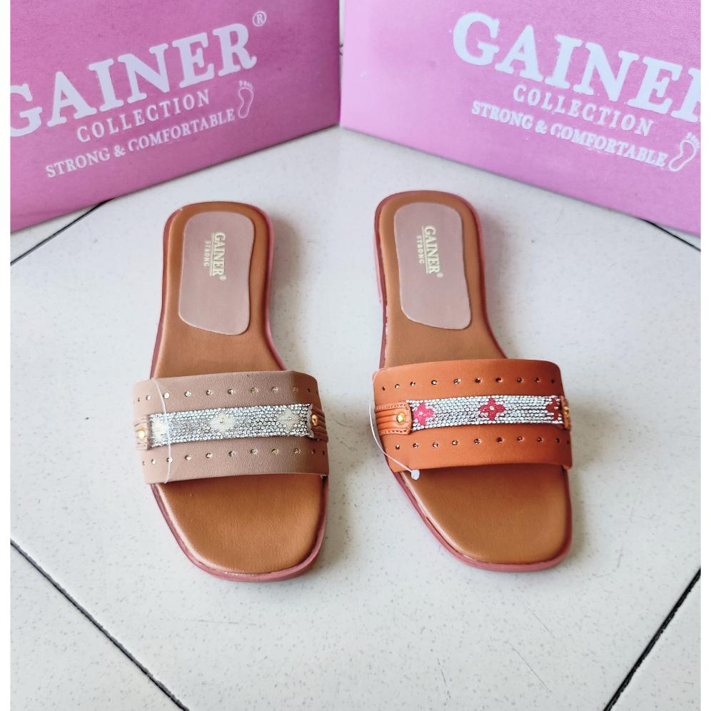 IRA945 (( READY )) SANDAL GAINER HAK FLAT SIMPLE DAN CASUAL DI PAKAI **