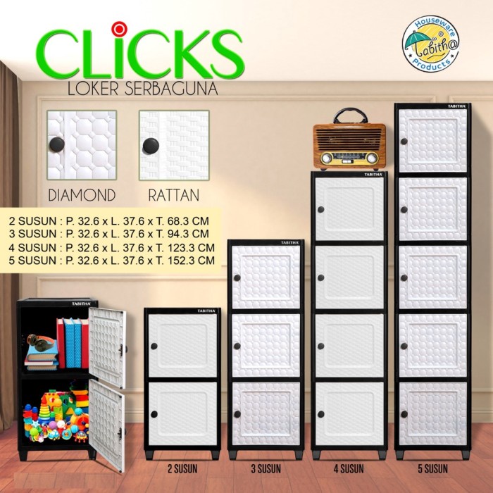Terlaris Tabitha Lemari Plastik Mini Loker Serbaguna Minimalis Tabitha Clicks