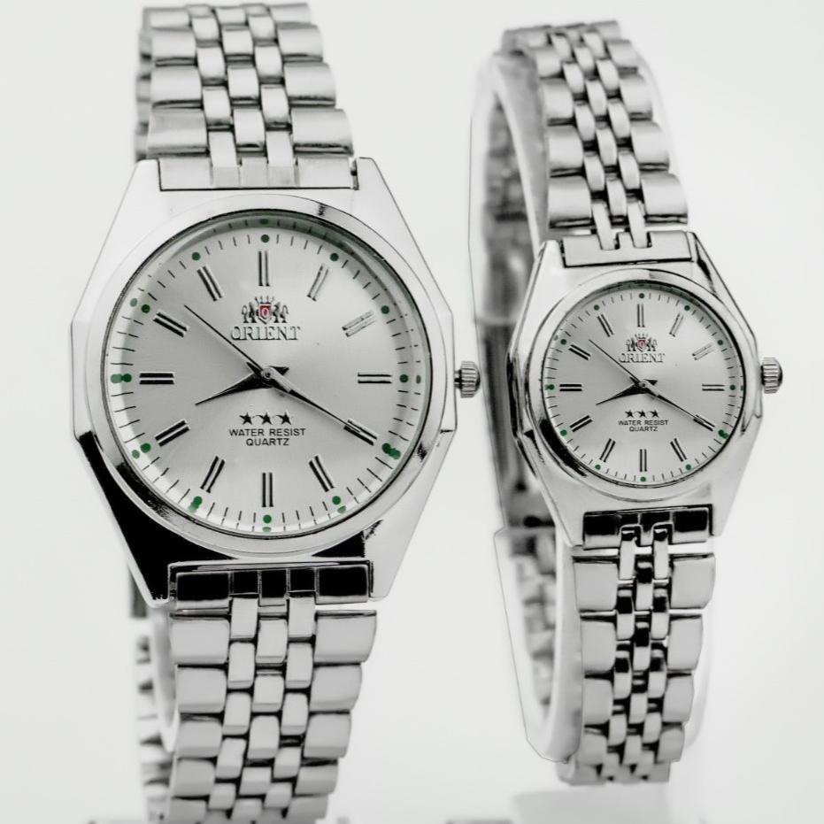 Terbaru Katri-[Cod] Jam Tangan Couple Orient Star Rantai Premium / Jam Tangan Pria Wanita Rantai Ori