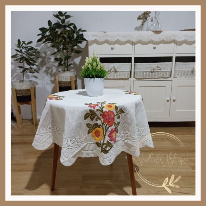 Taplak Meja Bulat 9Cm Taplak Meja Kain Taplak Meja Bundar Taplak Meja