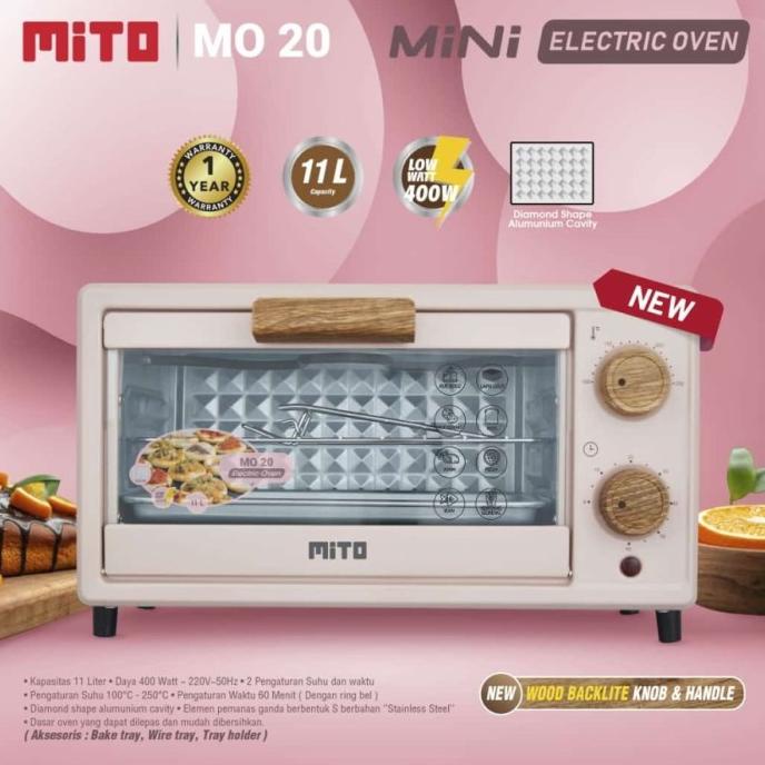 Mito Electric Oven MO 20 Oven Listrik Mini MO20 / MO20 Kapasitas 11 Lt