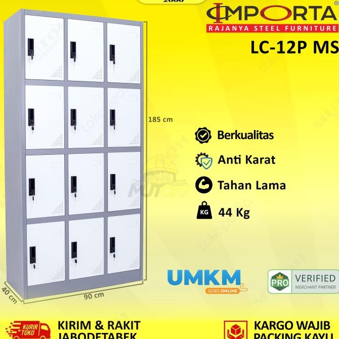 

IMPORTA LC-12P BT MS Loker besi 12 Pintu Locker 12 Pintu Full Plat ---NEW READY---