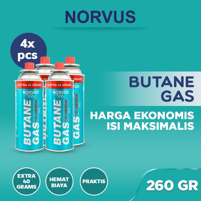 Terlaris Norvus - Butane Gas Bundling 4X 260G