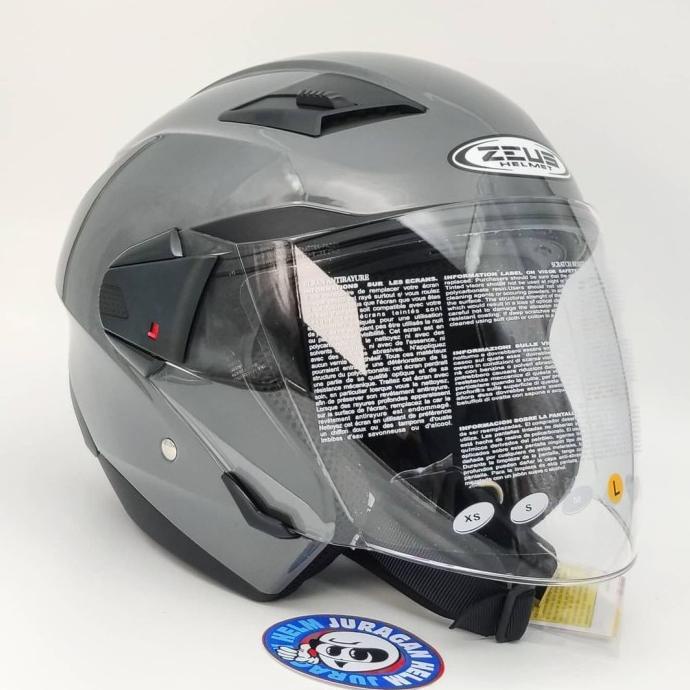 Zeus ZS611 GREY 11C Double Visor Z611 611
