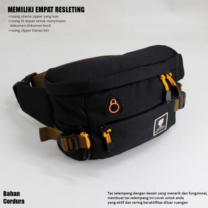Tas Pria Terbaik / Terlaris / Tas Pinggang Pria R2 006 / Tas Waistbag