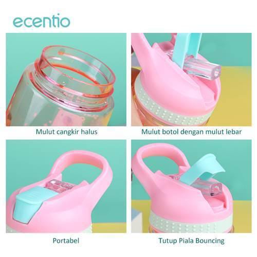 Botol Minum Olahraga Cute Polos Lucu Anti Bocor Anti Tumpah I1P3 Warna Warni Awet Travel Anti Sedak 