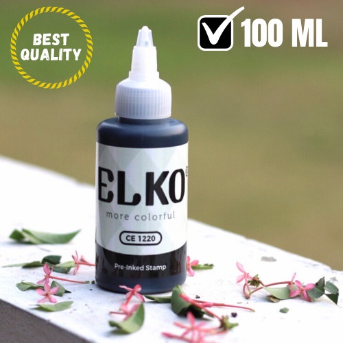 

Terlaris Tinta Stempel Flash Warna Hitam Waterproof Elko 100 Ml Untuk Kertas