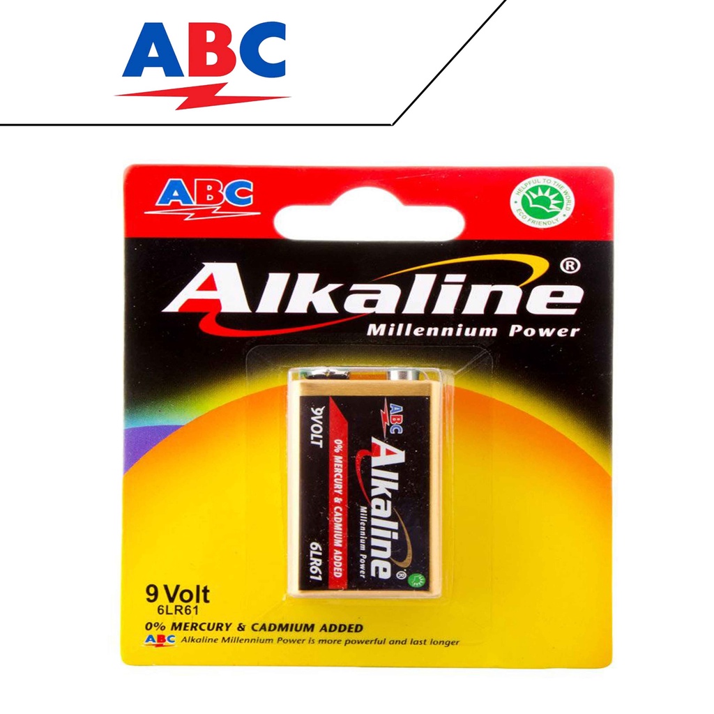 BATERAI KOTAK 9V ABC ALKALINE ORI