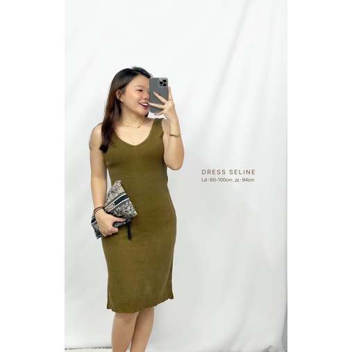 MDLV ~ BAJU RAJUT DRESS SELINE // DRESS PANJANG RAJUT // DRESS CASUAL // FASHION WANITA