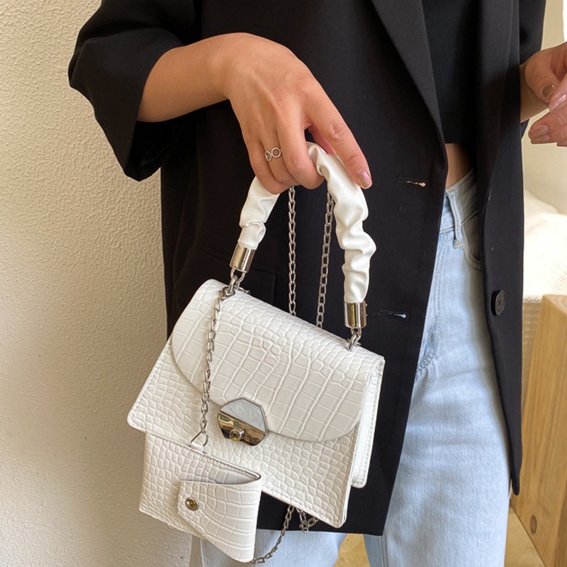 Holiven Tas fashion rantai tas kecil persegi