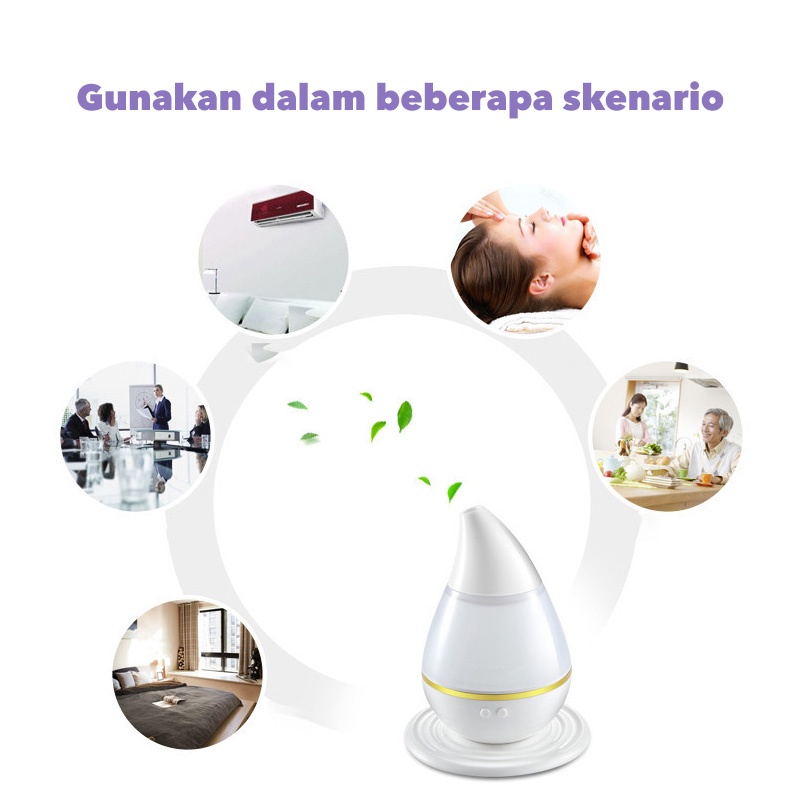 Holiven 100% ORI Ultrasonic Air Humidifier 250ML Oil Diffuser Aroma Terapi Pengharum Ruangan