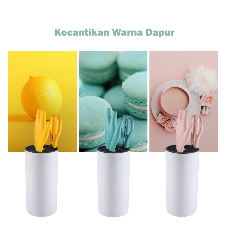 Holiven Set Pisau Dapur Kombinasi 5pcs Stainless Steel