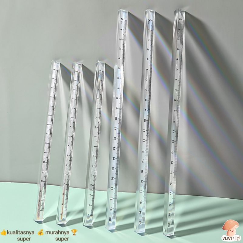 

Transparent Triangle Ruler Penggaris Segitiga Transparan Cute 15cm&20c m