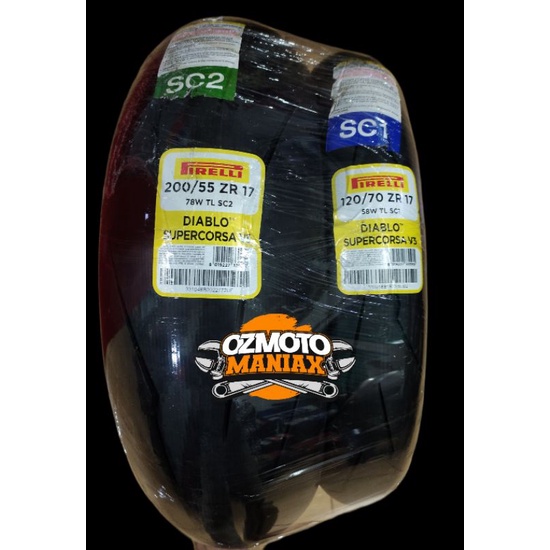 Paket Ban Pirelli Supercorsa SC2 120/70-17 & 200/55-17 (Import)