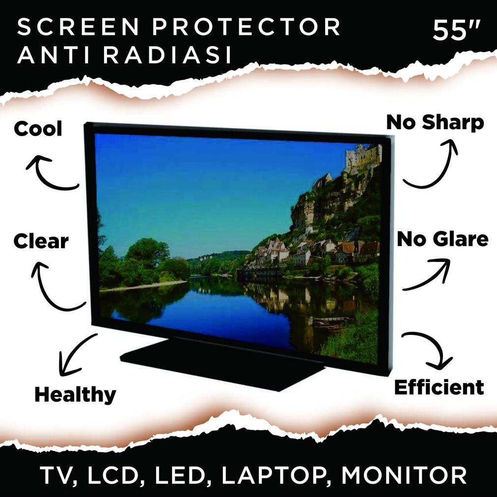ASA857 55" Promo screen protector anti gores kacamata anti radiasi layar lcd led monitor tv asus hp 