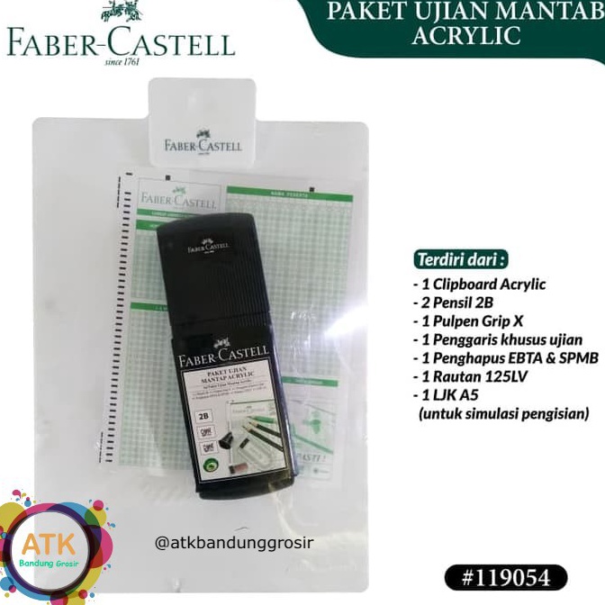 

Terlaris.. Paket Ujian Faber Castell Exam Set Acrylic EBTA SPMB Paket Alat Tulis LNP