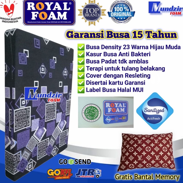 Harga Spesial.. Kasur Busa Royal Foam Density 23 Garansi 15 tahun Mundzir Foam