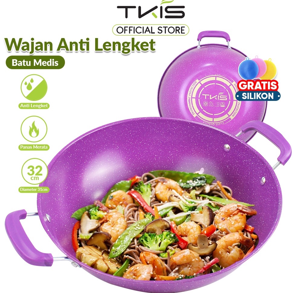 SPECIAL PRICE TKIS Wajan Penggorengan Anti Lengket Bahan Batu Medis TK-827