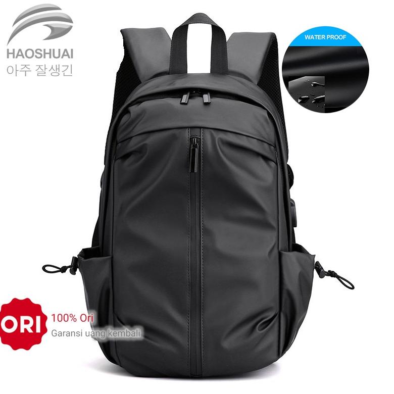 Laris Tas Ransel Pria Haoshuai 3397 Tas Laptop Pria Waterproof Baeos