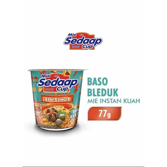 

Mie Sedaap Mie Instan Cup Baso Bleduk 77g