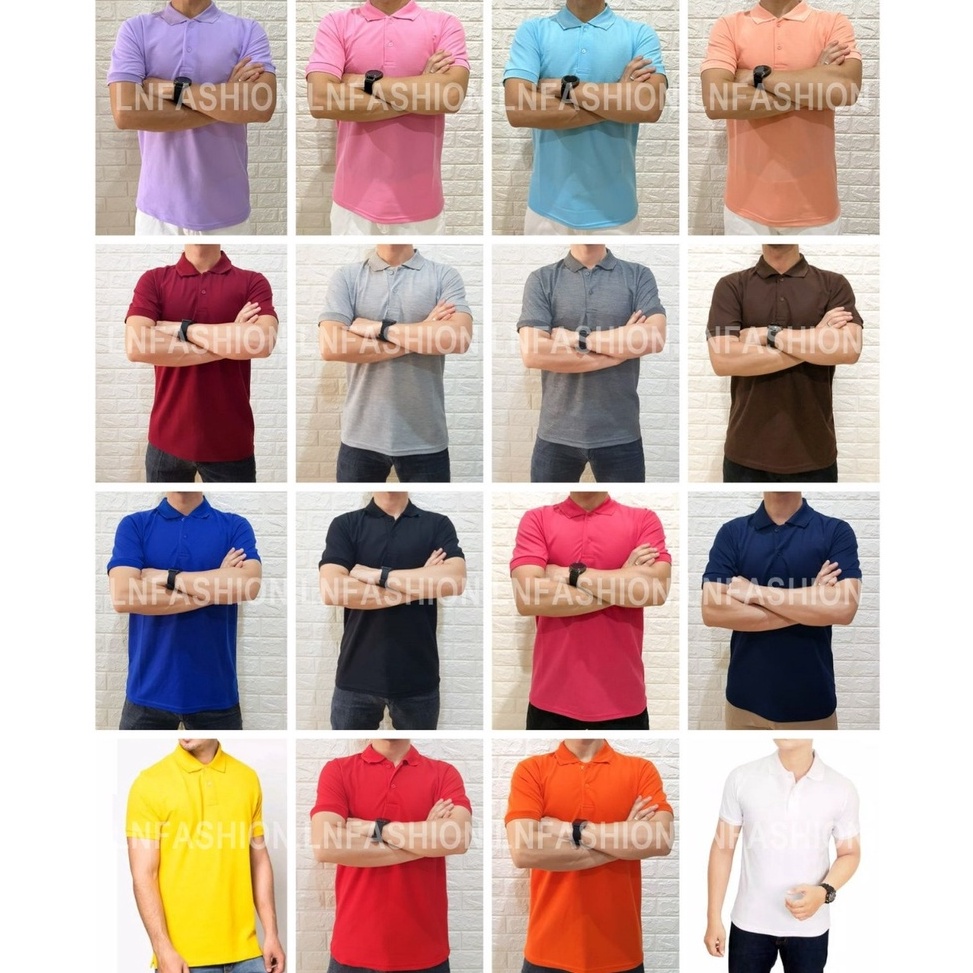 (I✓8V➸) kaos kerah polo shirt polos pria cowok / polo shirt unisex hitam / kaos polo polos / baju ke