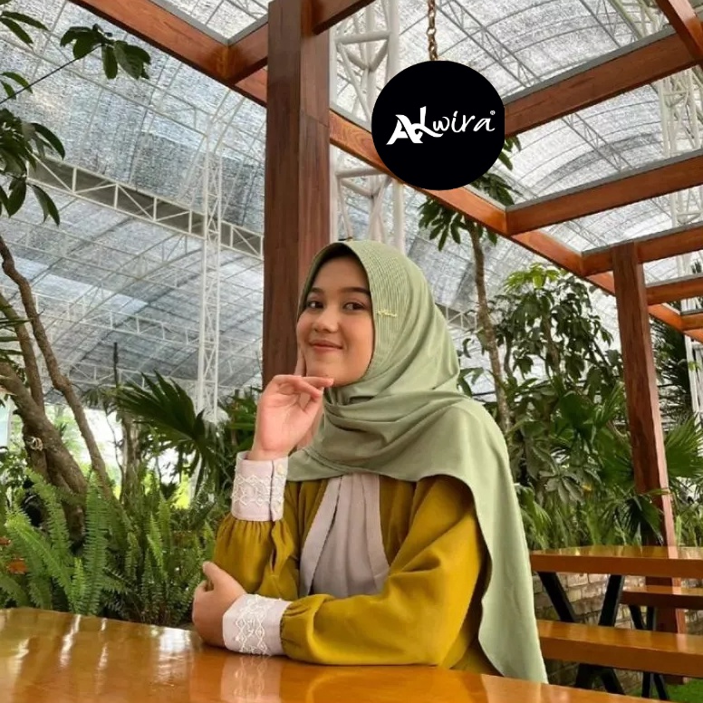 SPECIAL PRICE AlWira.outfit Hijab segitiga instan pet Antem Oval bahan Jersey premium jilbab segitig