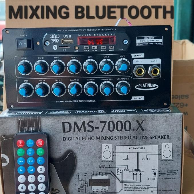 Digital Echo Mixing Stereo Active Speaker Dms-7000.X Mp3 Bluetooth Kit