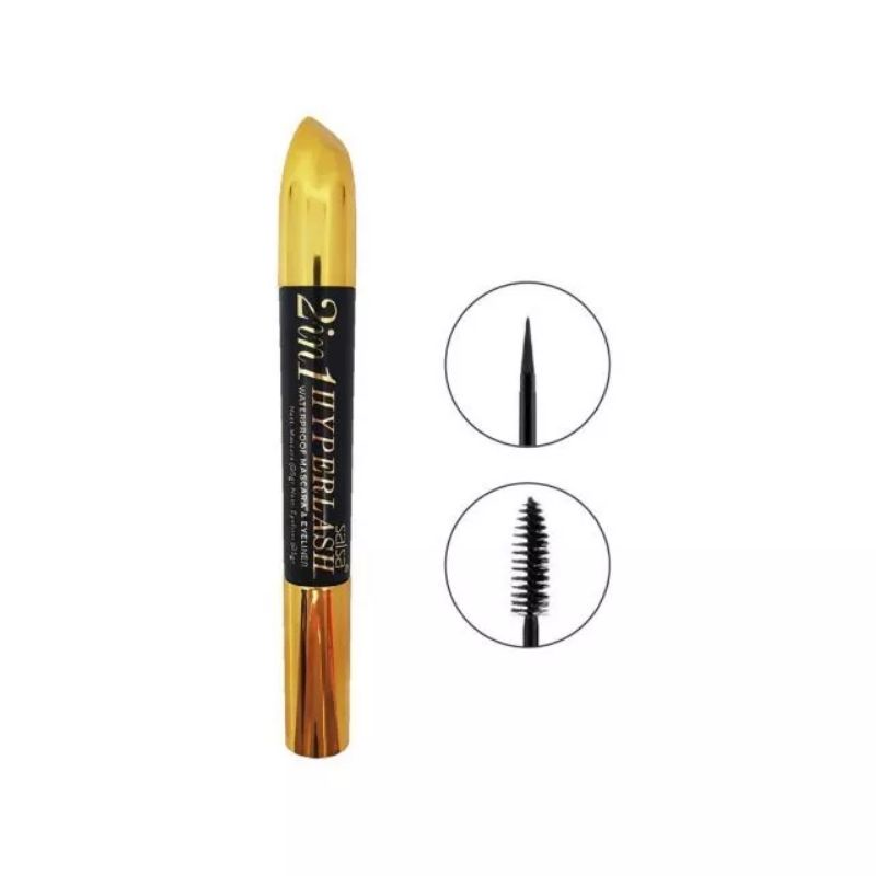 `ღ´ PHINKL `ღ´  SALSA 2in1 Hyperlash waterproof mascara eyeliner simple anti luntur mudah dipakai diaplikasi