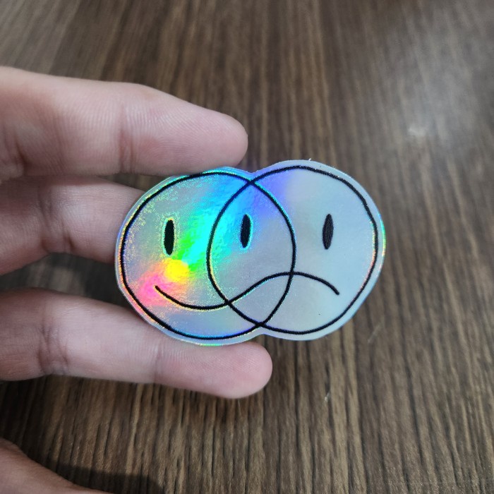 

Sticker Hologram Anime - PSH1703 - Smile Or Sad