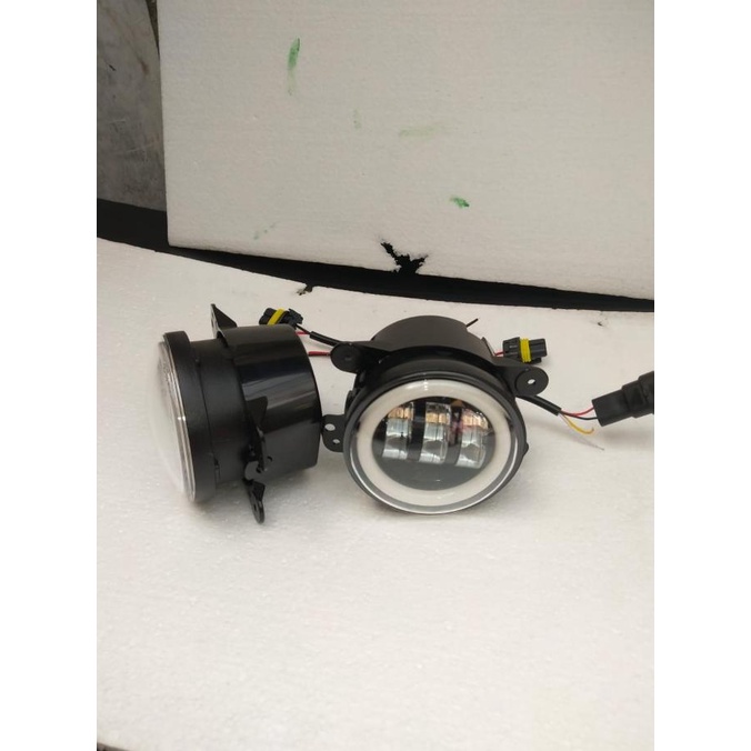 Lampu LED Foglamp Mobil Universal Bulat 3,5 Inch X3 3 LENSA ANGEL