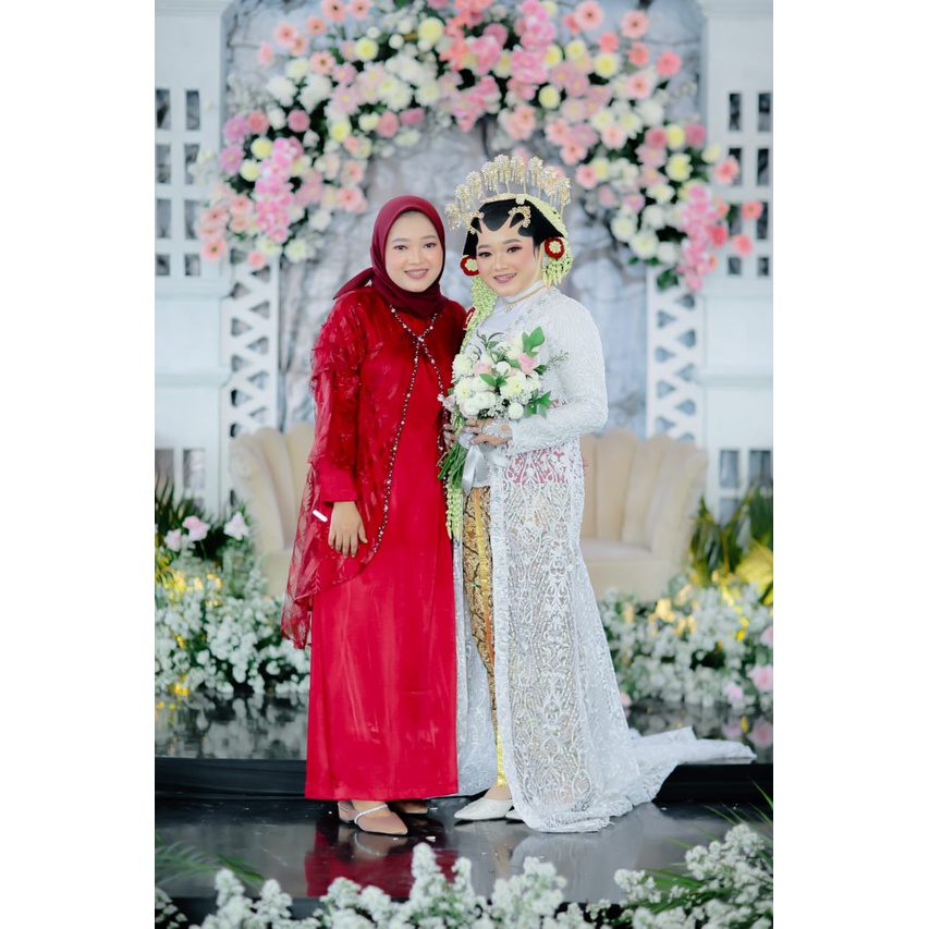 Paket Seragam Bridesmaid Lengkap Wisuda Lamaran Keluarga Kain Songket Semi Palembang Kain Tile Akar Motif Kain Satin Maksmara Luxury