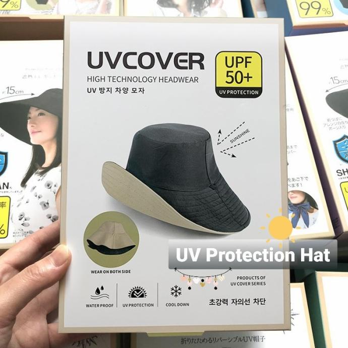 UV Protection Hat UV Cover Hat Topi Anti Sinar UV Wanita Pria Matahari