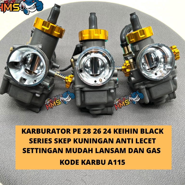 PALING DIMINATI Karburator Keihin Pe 28 26 24 Keihin Black Series Skep Kuningan Thailand / Karbu Pe 