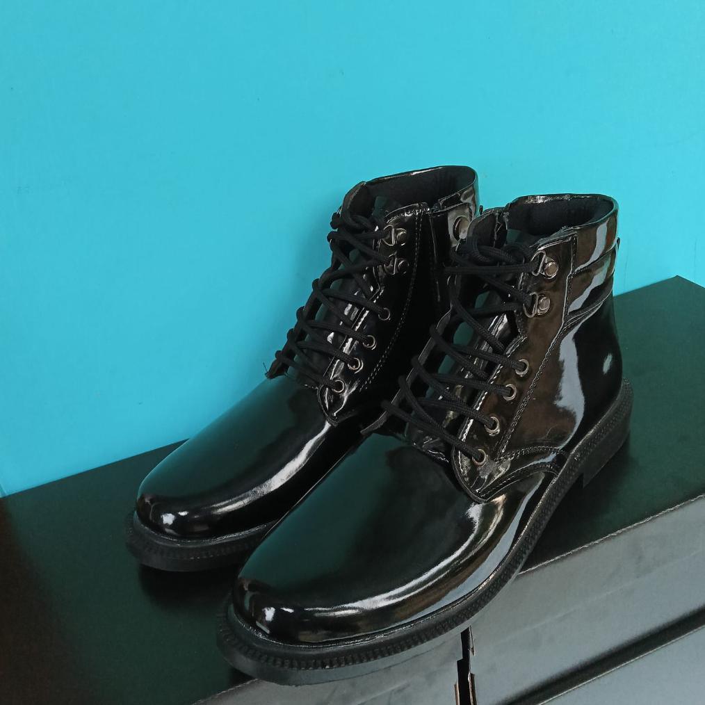 7.7 Sepatu Septi Pantofel Resmi Pdh Pdl Polisi Polri Tni Security Satpam Dinas Kerja Tali Ikat Size 