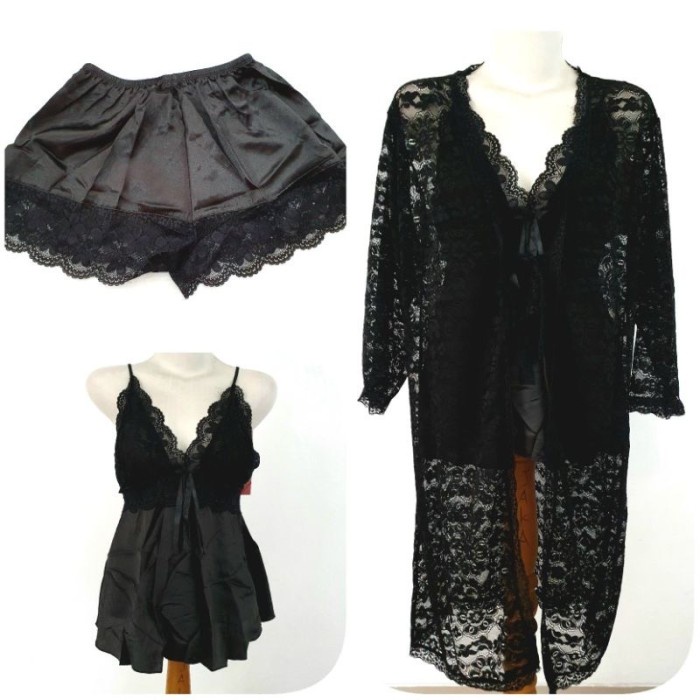 Lingerie Setelan + Kimono Renda Sorella 2279 Terbaru