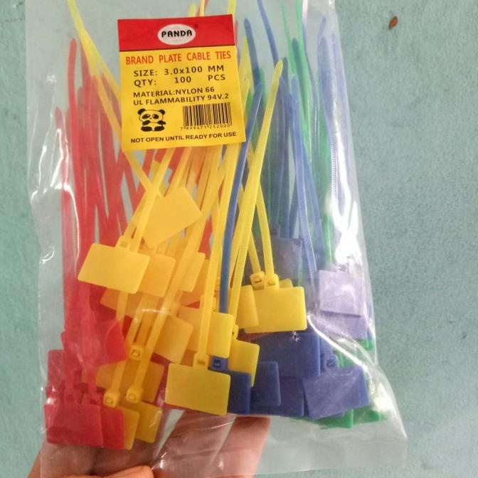 

siap kirim] Kabel ties label nylon marker 4 warna label tie maker