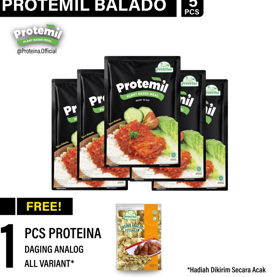

(COD )NEW_PRODUCT Protemil Balado 5pcs + FREE 1pcs Proteina Daging Analog
