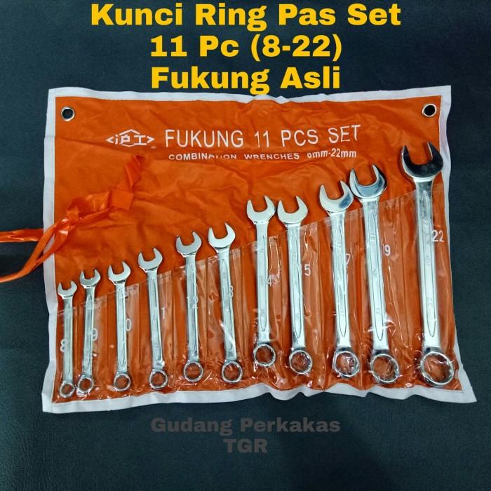 Terlaris Kunci Ring Pas Set 11 Pc Fukung / Combination Wrench Set / Fukung Asli