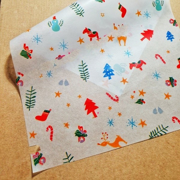 

Wax Paper Motif Xmas 50 lembar per Roll / Kertas Anti Minyak 25x35cm