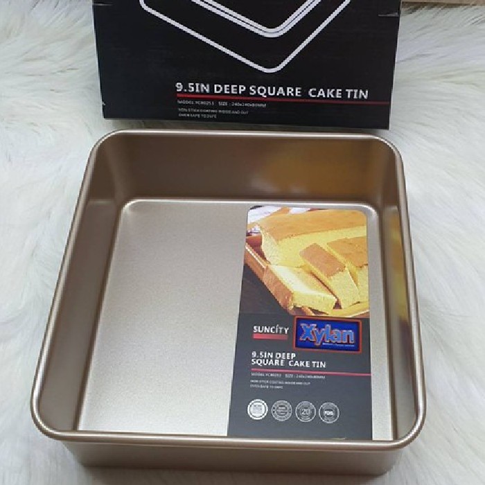 

Suncity Deep Square 9.5inch Baking Pan / Loyang Kue dan Roti - Gold