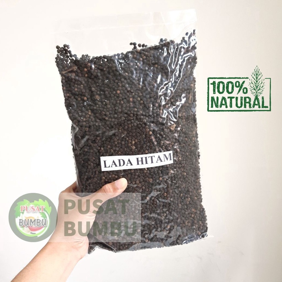 

[Miliki Segera] Merica / Lada Hitam Butir 1Kg / Whole Blackpepper / Black Pepper / Bumbu Rempah Murni / Pusat Bumbu HMG