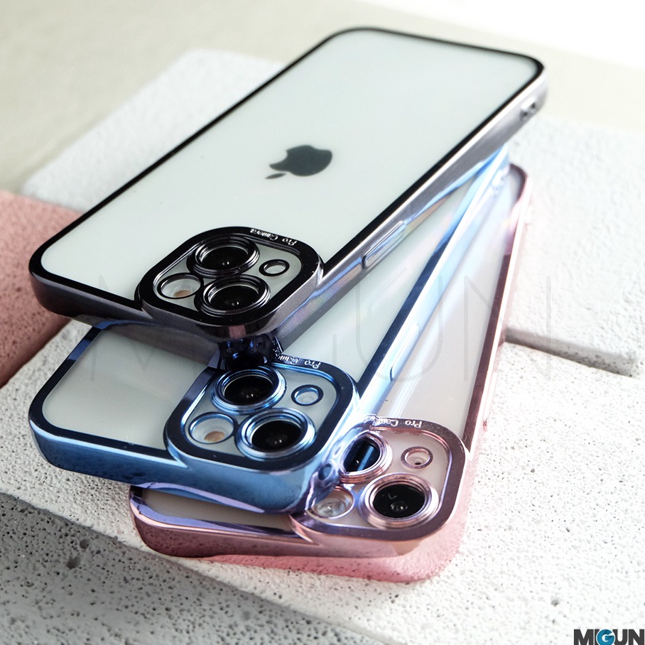 (A☛97-➸) Metallic ProCamera Silicone Case iPhone 7 8 Plus X XS MAX XR 11 12 13 PRO MAX MINI siiap.di