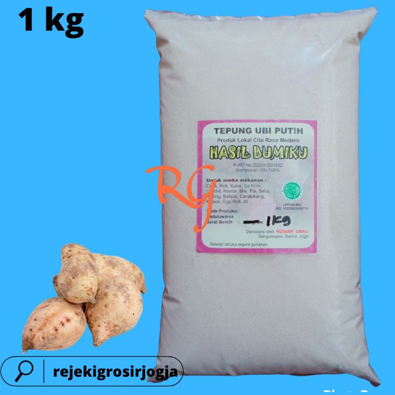 

TEPUNG UBI PUTIH Organik kemasan 1 KG/Tepung UMBI Putih 1 KG/Tepung UBI JALAR 1 KG