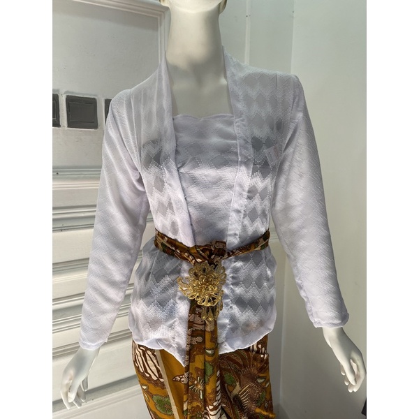 kebaya jadi bahan saten silk,kby uragiri