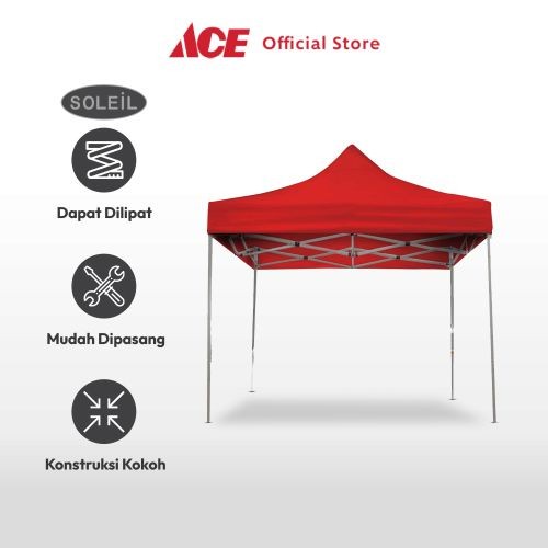 Ace - Soleil 3x3 Meter Tenda Gazebo Red