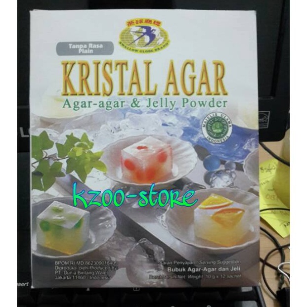 

Produk Premium.. Kristal Agar & Jelly Powder 1 Box isi 12 Sachet 49