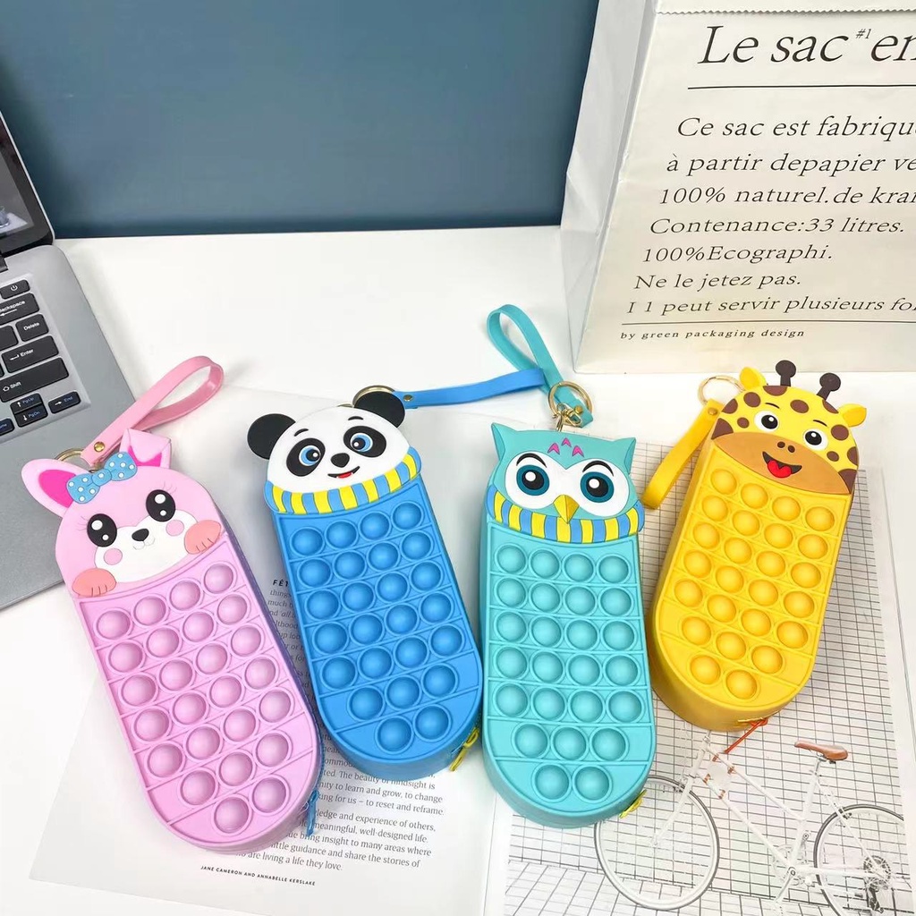 

TEMPAT PENSIL ANAK POP IT KOTAK PENSIL POP IT KARAKTER/CASE POP IT UNICORN DINOSAUR BEAR TIGER