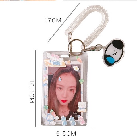 

BEEWELL TRANSPARENT ID CARD HOLDER ACRYLIC LANYARD PORTRAIT ATAU GANTUNGAN KUNCI GANCI