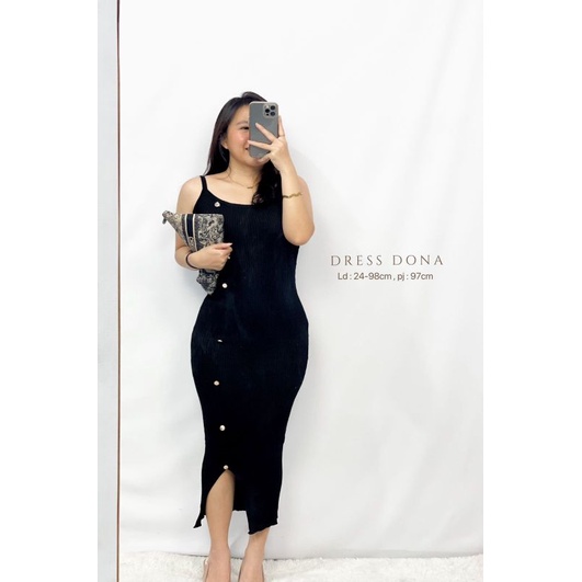 MDLV ~ BG DRESS DONA RAJUT (KANCING GAK HIDUP) // LONG DRESS // FASHION WANITA